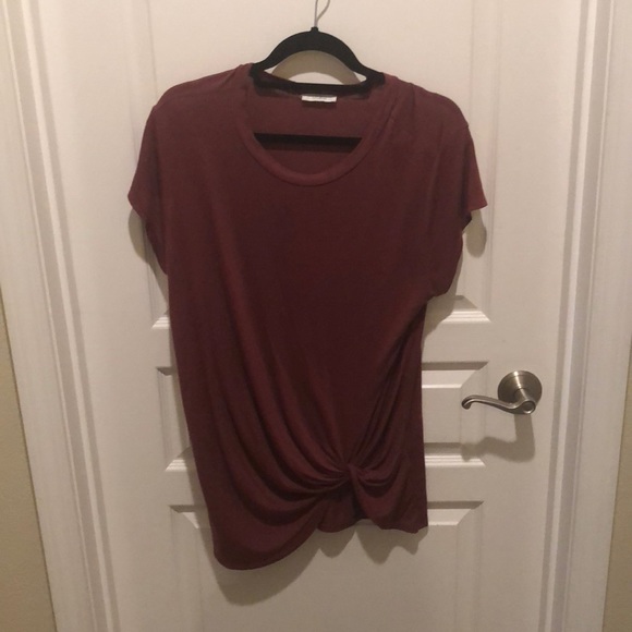 Cherish Tops - Cherish Short Sleeve Tee with Tie Front